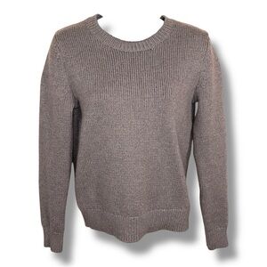 NEW Small GAP Wool Blend Grey Long Sleeve Sweater Knit Academia Womens